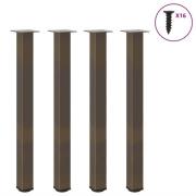 vidaXL Soffbordsben 4 st naturstål 100-102 cm stål