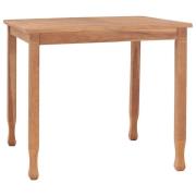 vidaXL Trädgårdsbord 85x85x75 cm massiv teak