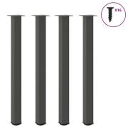 vidaXL Barbordsben 4 st antracit 110-112 cm stål