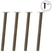 vidaXL Soffbordsben 4 st naturstål 72 cm stål
