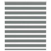 vidaXL Rullgardin zebra mörkgrå 120x100 cm tyg bredd 115,9cm polyester
