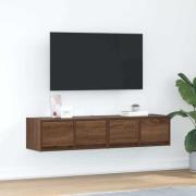 vidaXL TV-bänkar 2 st brun ek 60x31x25,5 cm konstruerat trä