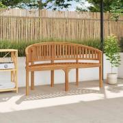 vidaXL Bananbänk 151 cm massiv teak