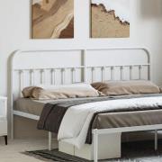 vidaXL Huvudgavel metall vit 193 cm