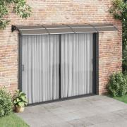 vidaXL Entrétak svart 350x100 cm polykarbonat