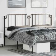 vidaXL Huvudgavel metall svart 193 cm