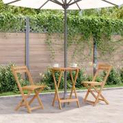 vidaXL Hopfällbart trädgårdsbord 60x75 cm massivt akaciaträ