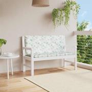 vidaXL Bänkdynor 2 st bladmönster 120x50x7 cm tyg