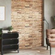 vidaXL Väggbeklädnad 10 st 1,03 m² återvunnen teak