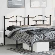 vidaXL Huvudgavel metall svart 193 cm