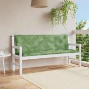 vidaXL Bänkdynor 2 st bladmönster 150x50x7 cm tyg