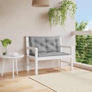 vidaXL Bänkdyna för trädgården grå 100x(50+50)x7 cm oxfordtyg