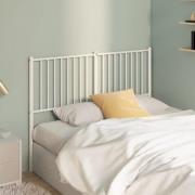 vidaXL Huvudgavel metall vit 135 cm