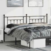 vidaXL Huvudgavel metall svart 193 cm