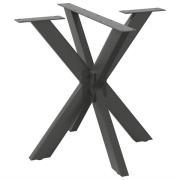 vidaXL Matbordsben spindelformad antracit 85x85x(72-73) cm stål
