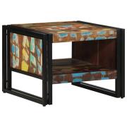 vidaXL Soffbord flerfärgat 50x50x38 cm massivt trä återvunnet