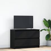 vidaXL TV-bänk svart 80x35x54 cm konstruerat trä