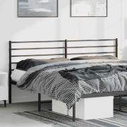 vidaXL Huvudgavel metall svart 193 cm