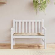 vidaXL Bänkdyna för trädgården taupe 120x50x4 cm oxfordtyg