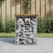 vidaXL Trädgårdsbänk gabion-design 33x31x42 cm impregnerad furu