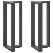 vidaXL Barbordsben T-formade 2 st antracit 50x35x(100-101) cm stål