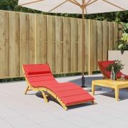 vidaXL Dyna till solsäng röd 180x60x4 cm oxfordtyg