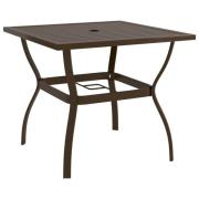 vidaXL Trädgårdsbord brun 81,5x81,5x72 cm stål