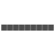 vidaXL Staketpaneler WPC 1564x186 cm svart