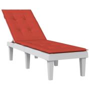 vidaXL Solsängsdyna melerad vinröd (75+105) x 50 x 4 cm tyg