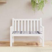 vidaXL Bänkdyna för trädgården grårutig 120x50x4 cm tyg