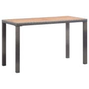 vidaXL Trädgårdsbord antracit och brun 123x60x74 cm massivt akaciaträ