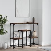 vidaXL Avlastningsbord rökfärgad ek 89,5x28x76 cm konstruerat trä