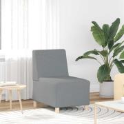 vidaXL Soffstol utan armstöd ljusgrå 55 cm tyg