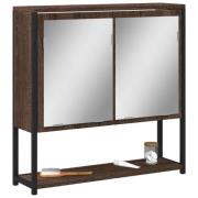 vidaXL Spegelskåp för badrum Brun ek 60x16x60 cm konstruerat trä