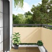 vidaXL Insynsskydd för balkong gräddvit 800x75 cm PVC
