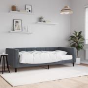 vidaXL Dagbädd med madrass mörkgrå 90x190 cm sammet