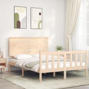vidaXL Sängram utan madrass 140x200 cm massiv furu