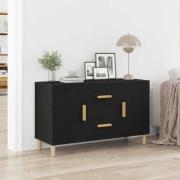 vidaXL Skänk svart ek 100x36x60 cm konstruerat trä