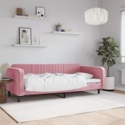 vidaXL Dagbädd rosa 90x200 cm sammet