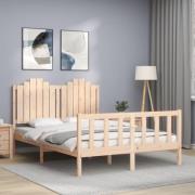 vidaXL Sängram utan madrass 140x190 cm massiv furu