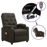 vidaXL Elektrisk massagefåtölj taupe tyg
