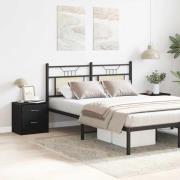 vidaXL Sängbord 2 st svart ek 40x30x40 cm konstruerat trä