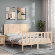 vidaXL Sängram utan madrass 120x200 cm massiv furu