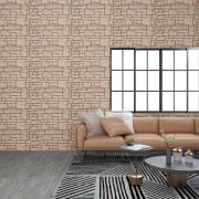 vidaXL Väggpaneler 3D beige tegel 10 st EPS