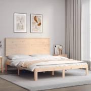 vidaXL Sängram utan madrass 160x200 cm massiv furu