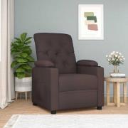 vidaXL Reclinerfåtölj mörkbrun tyg