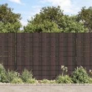 vidaXL Insynsskydd för trädgården 4 st PVC 35x0,19 m brun