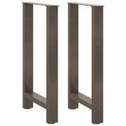 vidaXL Barbordsben naturstål 2 st 50x(90-91) cm stål