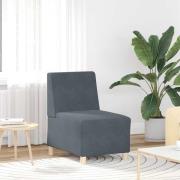 vidaXL Soffstol utan armstöd mörkgrå 55 cm sammet