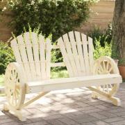 vidaXL Gungstol 2-sits adirondack massivt granträ